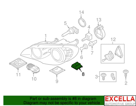 Headlight Control Module - 63 11 7 182 396